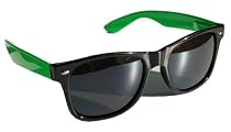 Blues Brothers Wayfarer Green / Black Sun Glasses w/ Micro Case