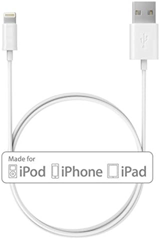 Lightning to USB Cable Data Cable Wire Charging Cable Cord 3ft / 0.9m with Compact Connector Head for iPhone 6 Plus 5s 5c 5, iPad Air mini, mini2, iPad 4th gen, iPod touch 5th gen, and iPod nano 7th gen