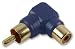 from Majadu RCA Phono Right Angle 90 Degree Plug Socket Gold Adaptor Converter - Blue