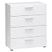 Pepe 4-Drawer Dresser - White