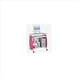 TECHNI MOBILI Wood Computer Workstation In Pink and White
