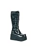 Men'S 3 1/4 Inch Platform 5 Buckle Knee Boot