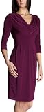 Ellen Tracy Women's Cowl Neck Dress W/ Tie Waist,Purple,8