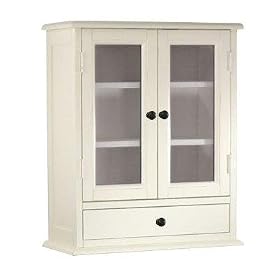 American Bath Factory W3-2024-WH-3-OC Cape Mansion Medicine Cabinet in Weathered White