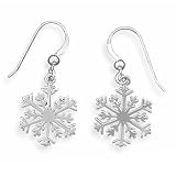 Sterling Silver Small Snowflake Earrings