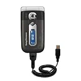 Coiled Power Hot Sync and Charge USB Data Cable w/ Tip Exchange for the Sony Ericsson z558i - Gomadic Brand