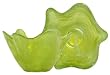 Colorful Recycled Art Glass Small Banana Yellow Wave Rim Dip Bowl 6"D, 4"H - Set / 2