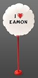 Round Shaped Party Balloon with I Love Eamon