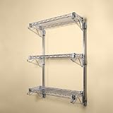 3 Shelf Chrome Wire Wall Mounted Kit-8
