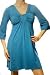 Clearance: Ella Moss Angie Long Sleeve V-Neck Dress in Pacific