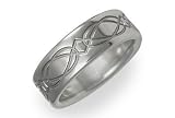 Titanium Celtic Knot Wedding Band Ring