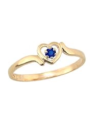 14K Gold 3 1/2 Childrens Genuine September Birthstone Ring - Sapphire