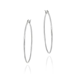 Celebrity X-Large 49 mm Sterling Silver Hoop Earrings