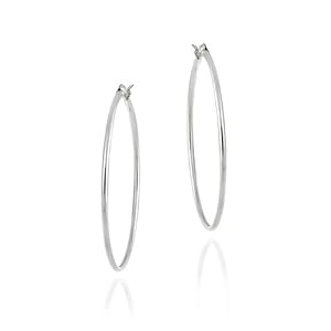 Click here to buy Celebrity X-Large 49 mm Sterling Silver Hoop Earrings.