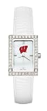 Wisconsin Badgers Ladies Allure Watch White Leather Strap
