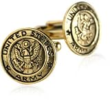 US Army Cufflinks Gold With Gift Box