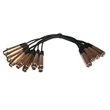 Splitter - XLR Male to (2) XLR Female 1 Foot each - 4 Pack - Patch/Adapter Cables Y