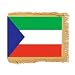 Republic of Equatorial Guinea Fringed Flag with pole hem