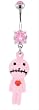 PINK VOODOO DOLL BELLY PIERCING RING