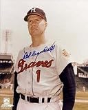 Del Crandall Autographed Milwaukee Braves 8 x 10 Photograph (Unframed)