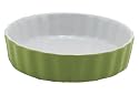 BIA Cordon Bleu 5-Inch Round Quiche, Set of 4, Two-Tone Avocado/White