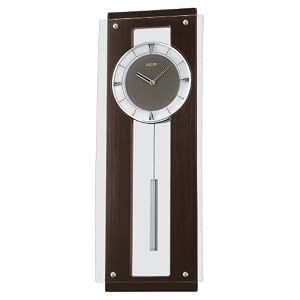 Seiko Wall Pendulum Clock Genuine Dark Ebony Veneer Wooden Case #QXC209BLH by Seiko