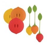 Trudeau Silicone Tea Infuser & Cup Lid Set (Random Colors)