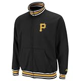 Pittsburgh Pirates Majestic Clutch Hitter Full Zip Track Jacket - L