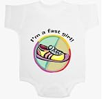 I'm A Fast Girl Running T-Shirt Baby Ultrasoft... by E-Shirt