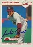 Amalio Carreno, Scranton/W-B Red Barons - Phillies Affiliate Autographed Card
