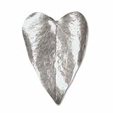 Sterling Silver Dipped Small Ivy Leaf Heart Pendant - Unique 33-44mm (1)