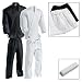 Karate Martial Arts Uniform Medium Weight White Cotton Elastic Waistband & Drawstring Size 3