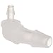 Value Plastics L230/210-J1A Elbow Reduction Tube Fitting with 200 Series Barbs, 1/8" (3.2 mm) and 1/16" (1.6 mm) ID Tubing, Natural Kynar PVDF (25-Pack)