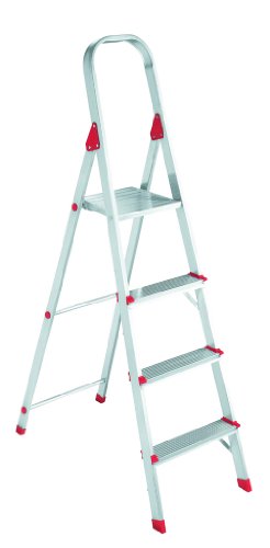 Louisville Ladder L2346-04 200-Pound Duty Rating Euro Aluminum Platform Ladder, 4-Foot