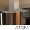 Ancona Aero Island 36 Range Hood 600 CFM 430 Stainless Steel