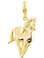 14K Yellow Gold Horse Charm