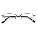 Dr. Dean Edell Modern Titanium Semi-Rimless Reader, Gun Smoke, +1.75