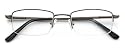 Dr. Dean Edell Modern Titanium Semi-Rimless Reader, Gun Smoke, +1.75