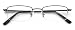 Dr. Dean Edell Modern Titanium Semi-Rimless Reader, Gun Smoke, +2.00