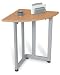 Kitchen & Housewares : OFM 55107-MAPLE & SILVER Quarter Round Table/Telephone Stand-Maple and Silver