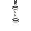 Ziovani Modern Design Sand Timer Stainless Steel Pendant Necklace