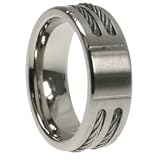 Titanium Ring with lasercut design. Width: 8mm