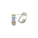 14K Yellow Gold and Sterling Silver 5 5/8 ct. Blue Topaz Earrings