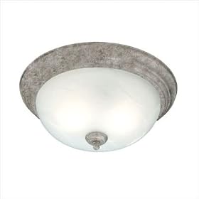 Alabaster Flush Mount in Silver Slate