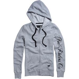 Fox Racing Women's Right On Clean Zip-Up Hoody - Large/Heather Grey