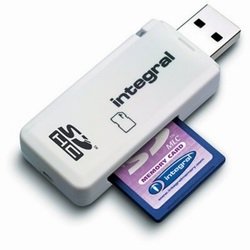 Integral USB 2.0 Single Slot SD / SDHC Card Reader