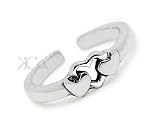 Open Heart Sterling Silver Toe Ring