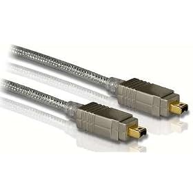 Philips Firewire IEEE1394 DV Cable 4 to 4 pin 2m (DV to Laptop)