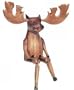All Natural Handmade, Handpainted Moose Puppet