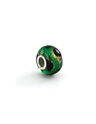 Naoto Green Murano Glass Charm for 3mm Charm Bracelets